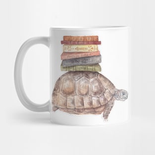 Bookworm Turtle Tortoise Cute Book Animal Watercolor Mug